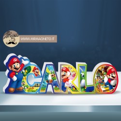 Nome Super Mario Bros in polistirolo stampato - 01