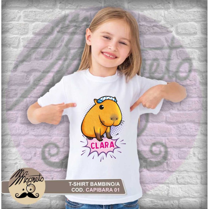 T-shirt Cute Capibara - 01 - personalizzata