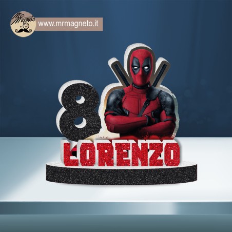 Sagoma Deadpool 01 con nome e numero