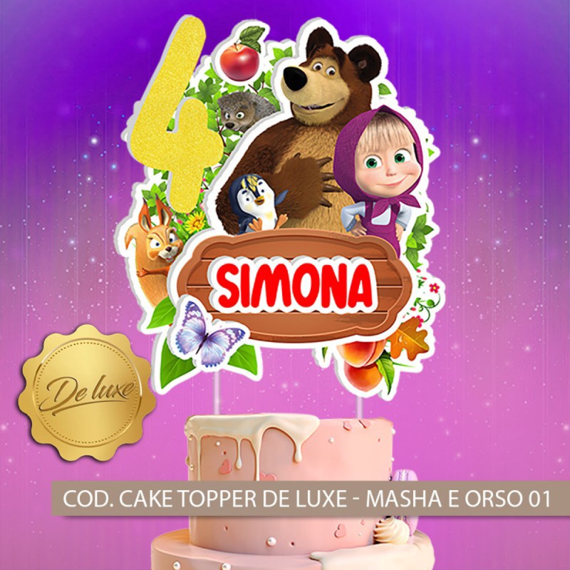 Cake Topper De Luxe - Masha e Orso 01