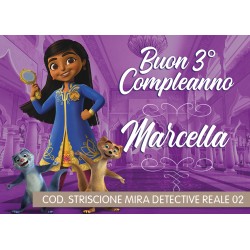Striscione Mira detective reale - 02 - carta cm 140x100 personalizzato