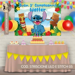 Striscione Lilo e Stitch - 05 - carta cm 140x100 personalizzato