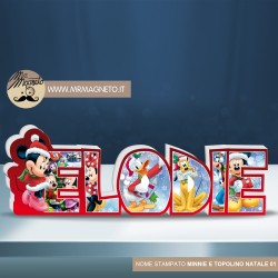 Nome Minnie e Topolino Natale in polistirolo stampato - 01