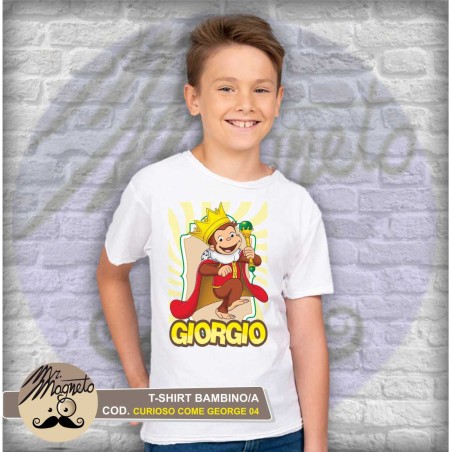 T-shirt Curioso come George - 04 - personalizzata