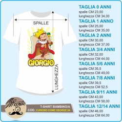 T-shirt Curioso come George - 04 - personalizzata