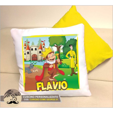 Cuscino Curioso come George 01 - personalizzato