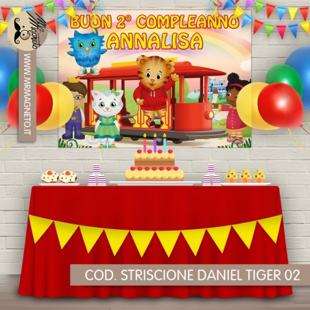 Striscione Daniel Tiger - 02 - carta cm 140x100 personalizzato