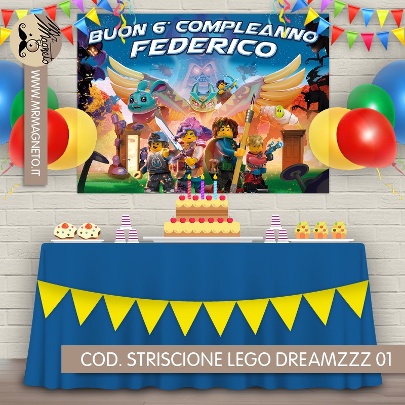 Striscione Lego dreamzzz - 01 - carta cm 140x100 personalizzato