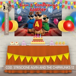 Striscione Alvin and the Chipmunks - 12 - carta cm 140x100 personalizzato