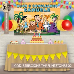 Striscione The Flintstones - 02 - carta cm 140x100 personalizzato