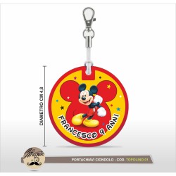 Portachiavi ciondolo Topolino 01