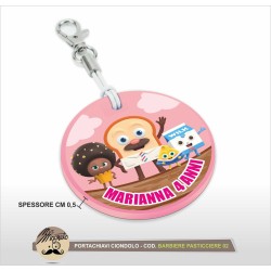 Portachiavi ciondolo Il Barbiere Pasticciere 02