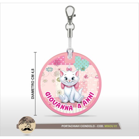 Portachiavi ciondolo gattina Minou 01