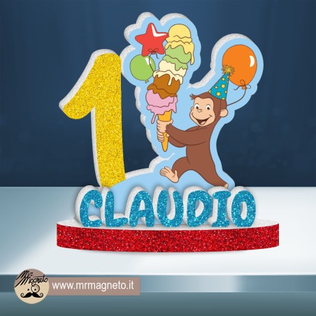 Sagoma Curioso come George 02 con nome e numero