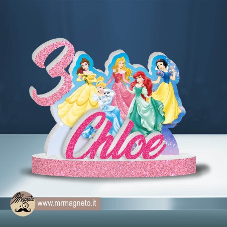 Sagoma Principesse Disney 01 con nome e numero