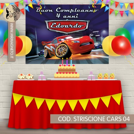 Striscione Cars - 04 - carta cm 140x100 personalizzato