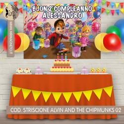 Striscione Alvin and the Chipmunks - 02 - carta cm 140x100 personalizzato
