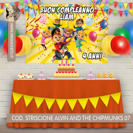 Striscione Alvin and the Chipmunks - 07 - carta cm 140x100 personalizzato