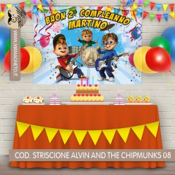 Striscione Alvin and the Chipmunks - 08 - carta cm 140x100 personalizzato
