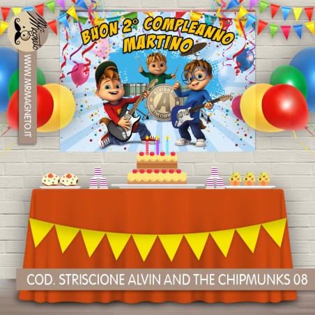 Striscione Alvin and the Chipmunks - 08 - carta cm 140x100 personalizzato