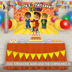 Striscione Alvin and the Chipmunks - 10 - carta cm 140x100 personalizzato