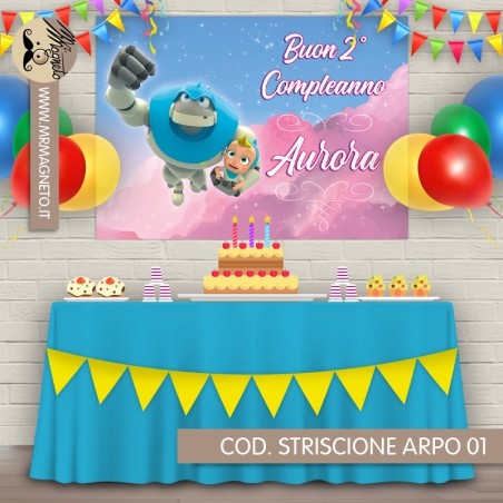 Striscione Arpo il robot - 01 - carta cm 140x100 personalizzato