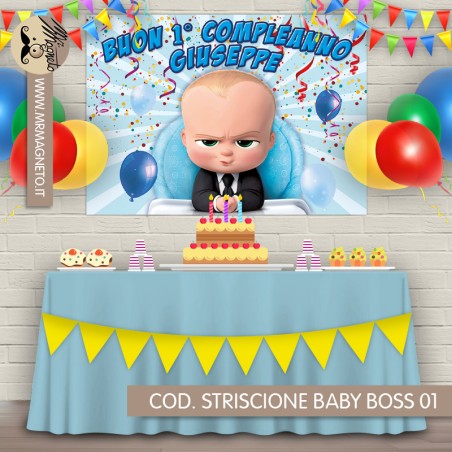 Striscione Baby Boss - 01 - carta cm 140x100 personalizzato