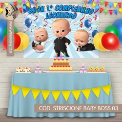 Striscione Baby Boss - 03 - carta cm 140x100 personalizzato