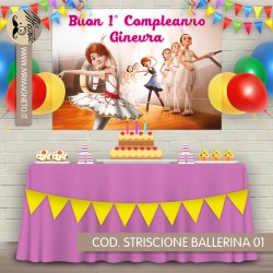 Striscione Ballerina - 01 - carta cm 140x100 personalizzato