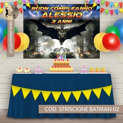 Striscione Batman - 02 - carta cm 140x100 personalizzato