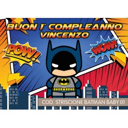 Striscione Batman baby - 01 - carta cm 140x100 personalizzato