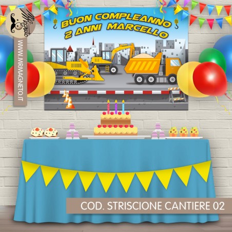 Striscione Cantiere - 02 - carta cm 140x100 personalizzato