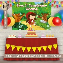 Striscione Cappuccetto Rosso - 01 - carta cm 140x100 personalizzato