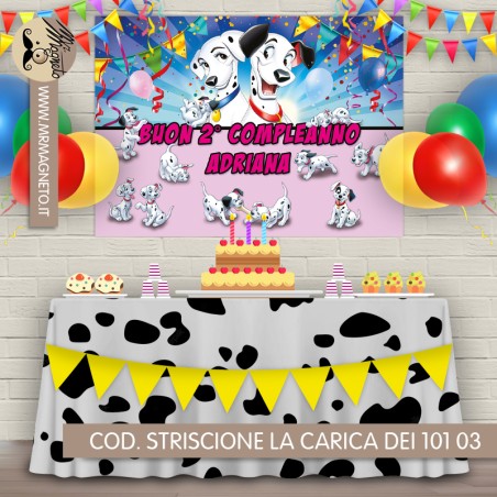 Striscione Carica dei 101- 03 - carta cm 140x100 personalizzato