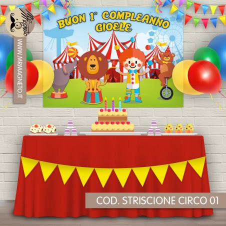 Striscione Circo - 01 - carta cm 140x100 personalizzato