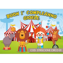 Striscione Circo - 01 - carta cm 140x100 personalizzato
