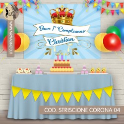 Striscione Corona - 04 - carta cm 140x100 personalizzato