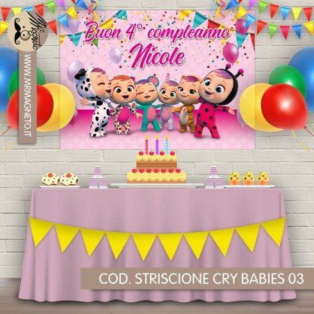 Striscione Cry Babies - 03 - carta cm 140x100 personalizzato