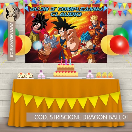 Striscione Dragon ball - 01 - carta cm 140x100 personalizzato