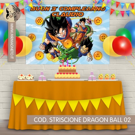 Striscione Dragon ball - 02 - carta cm 140x100 personalizzato