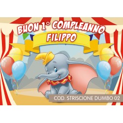 Striscione Dumbo - 02 - carta cm 140x100 personalizzato