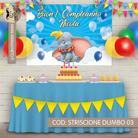 Striscione Dumbo - 03 - carta cm 140x100 personalizzato