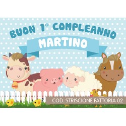 Striscione Fattoria - 02 - carta cm 140x100 personalizzato