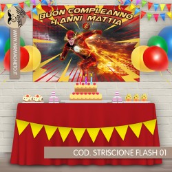 Striscione Flash - 01 - carta cm 140x100 personalizzato
