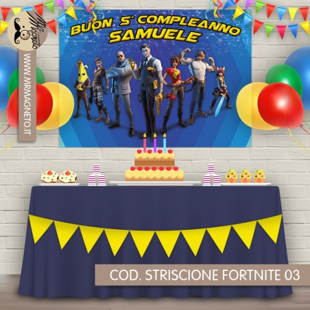 Striscione Fortnite - 03 - carta cm 140x100 personalizzato