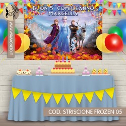 Striscione Frozen - 05 - carta cm 140x100 personalizzato