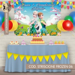 Striscione Frozen - 06- carta cm 140x100 personalizzato