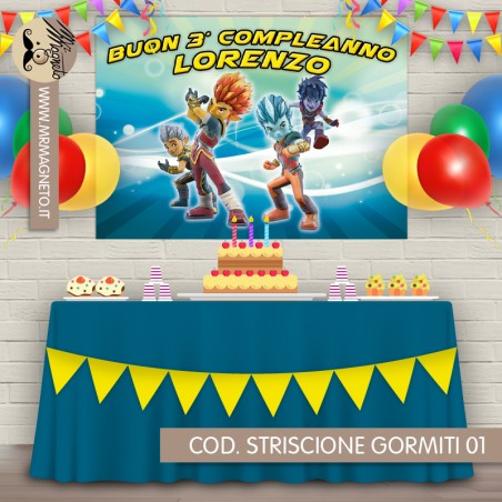Striscione Gormiti - 01 - carta cm 140x100 personalizzato