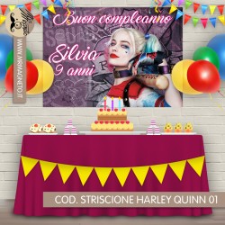 Striscione Harley Quinn - 01 - carta cm 140x100 personalizzato