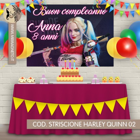 Striscione Harley Quinn - 02 - carta cm 140x100 personalizzato